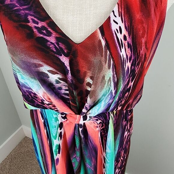 Kate And Mallory Design Women's Sleeveless V Neck And Back Maxi Dress Size Small - Picture 3 of 8